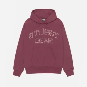 Bluza z kapturem Stussy Gear Oxblood