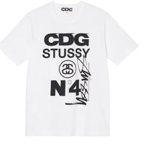 Cdg X Stussy Koszulka Bialy