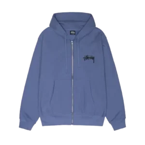 Stussy Czerwony Zip Up Bluza Z Kapturem