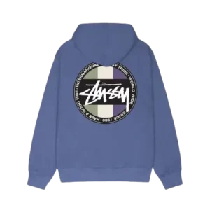 Stussy Czerwony Zip Up Bluza Z Kapturem