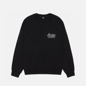 STUSSY IST CREW PIGMENT DYED – CZARNY