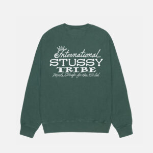 STUSSY IST CREW PIGMENT DYED – ZIELONY