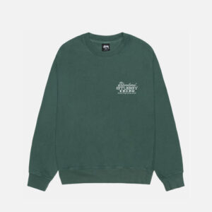 STUSSY IST CREW PIGMENT DYED – ZIELONY