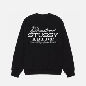 STUSSY IST CREW PIGMENT DYED – CZARNY