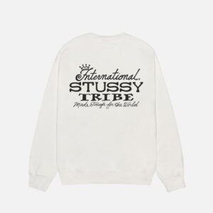 STUSSY IST CREW PIGMENT DYED – BIAŁY