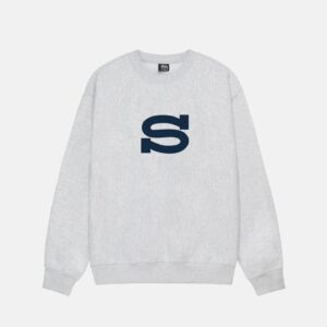 STUSSY LETTERMAN CREW – BIAŁY